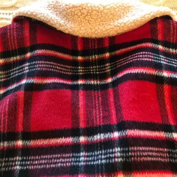 Christopher & Banks plaid “trucker style” jacket with fleece collar - Picture 5 of 5